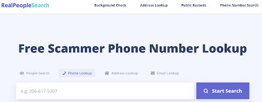 What is a scammer's phone number lookup